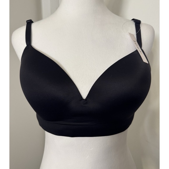 NWT Soma Womens Bra 38B Black Enbliss Luxe Wireless Lace Comfort Lightly Lined - Picture 1 of 5